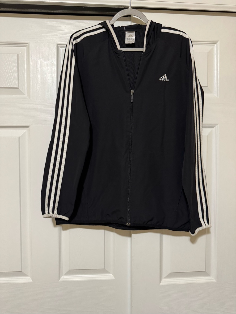 adidas Black and White Women’s Hooded Track Jacket